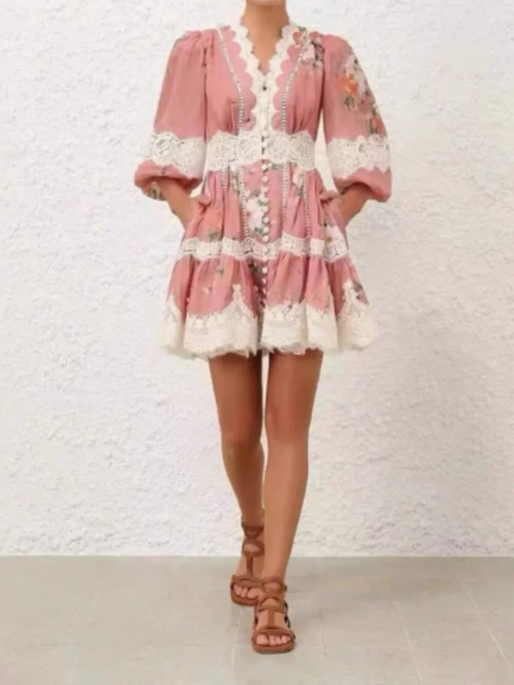 zimmermann pink lace dress Ethereal romance: Where delicate lace and satin meet in flowing  proportions. #zimmermann